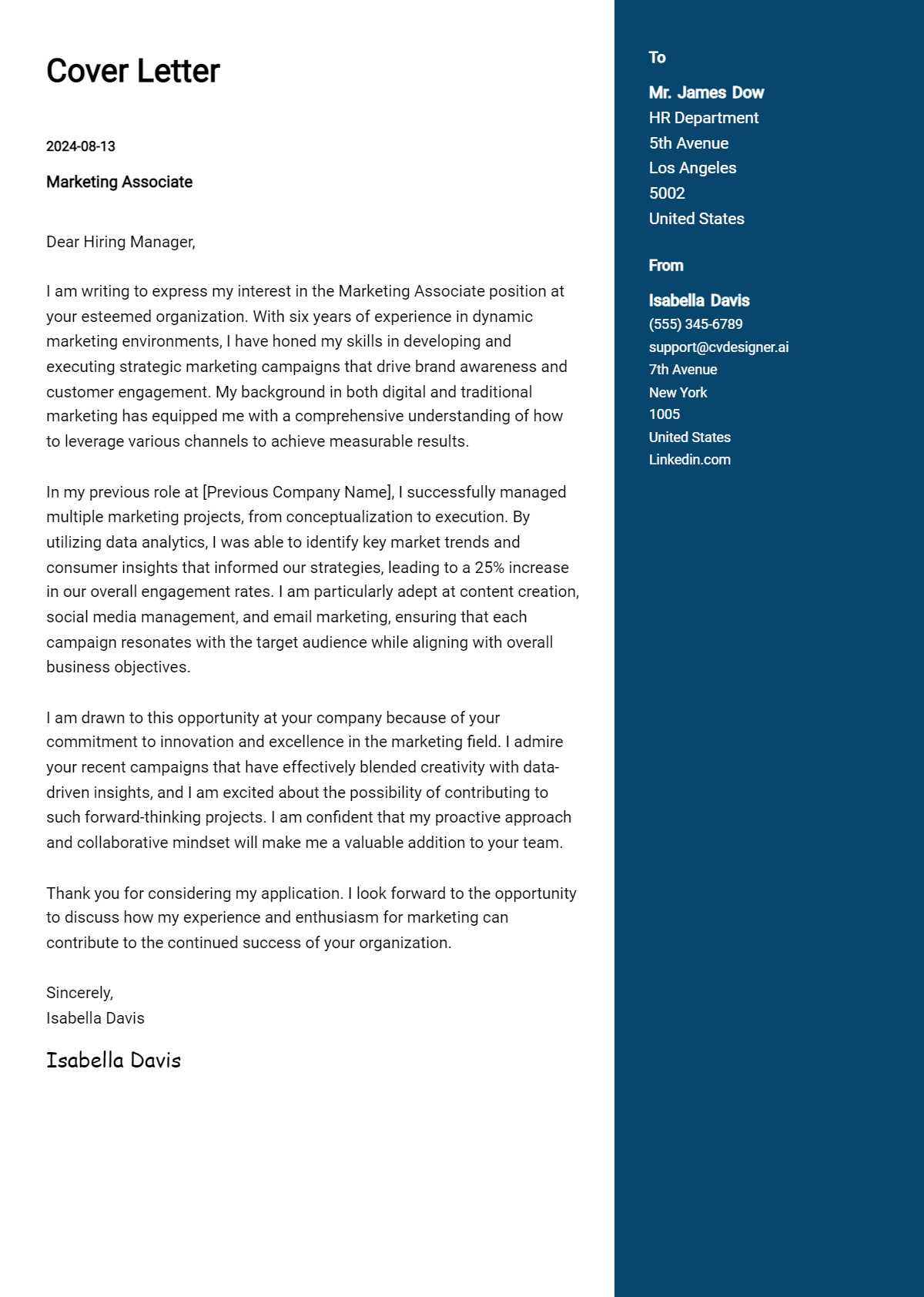 21 Marketing Associate Cover Letter Examples for 2026 Preview