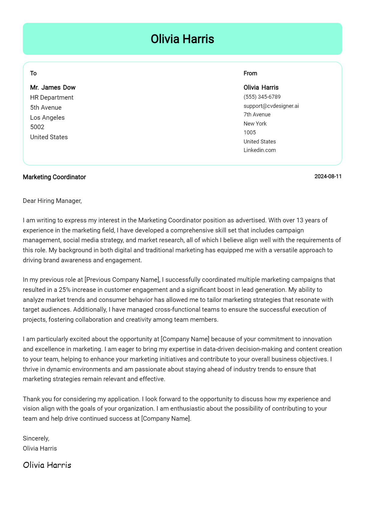 Marketing Coordinator Cover Letter Example for 2026: Expert Tips & Templates Preview