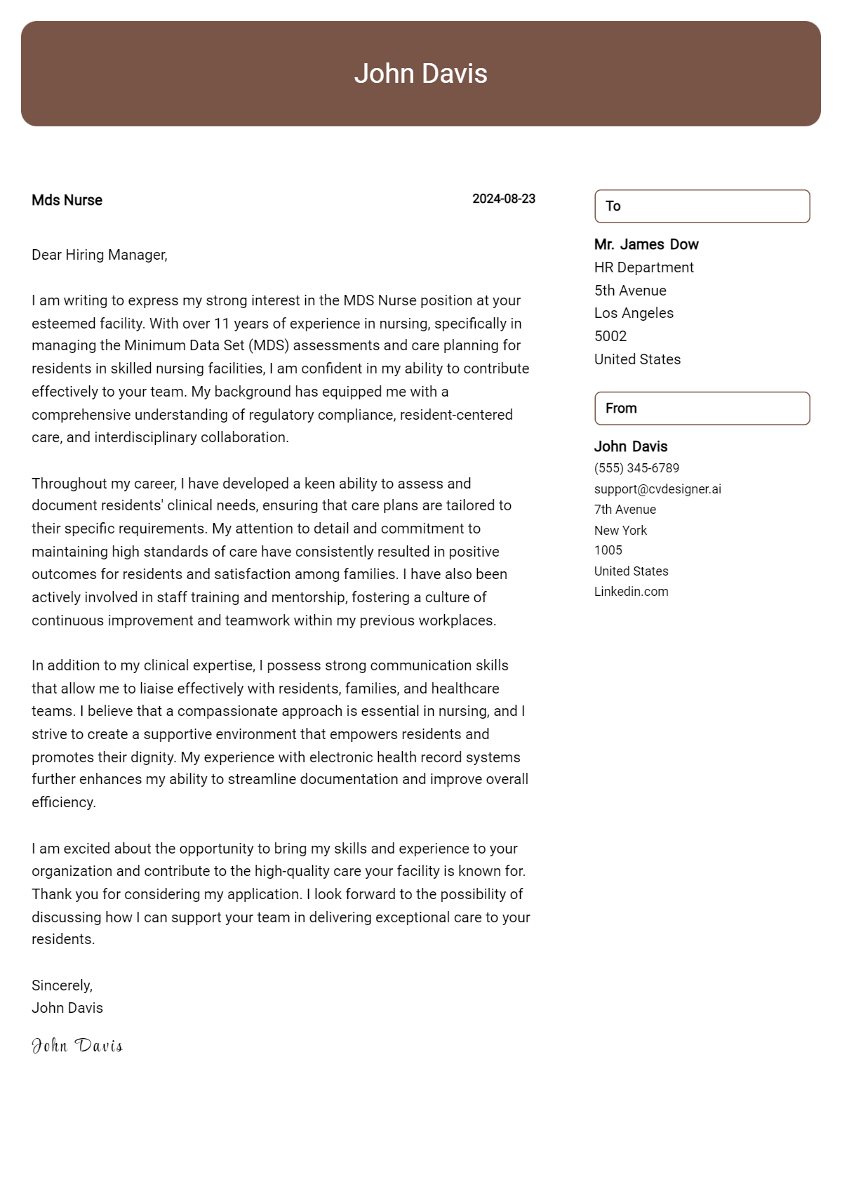 16 MDS Nurse Cover Letter Examples for 2026: Free Templates Preview
