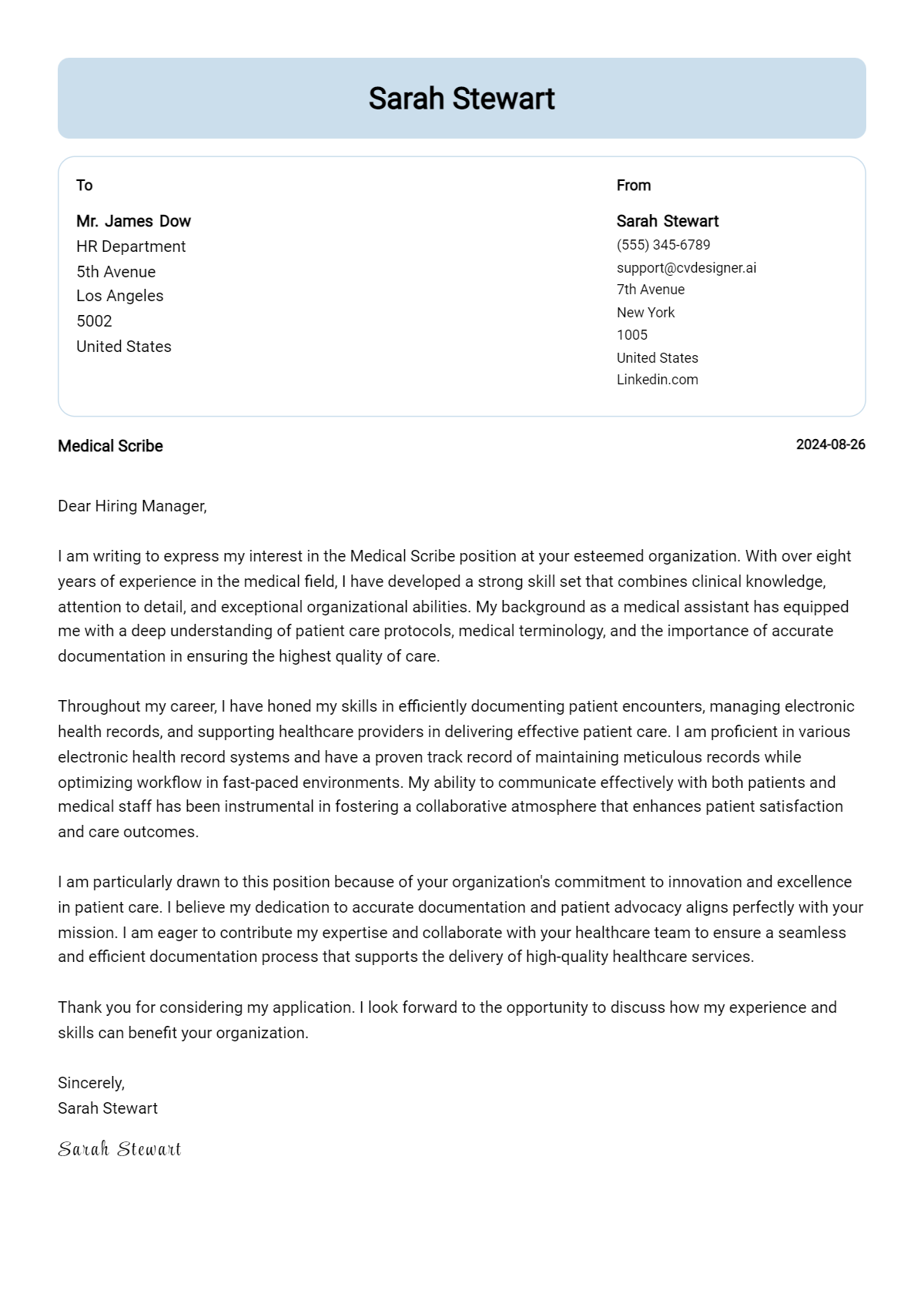 Medical Scribe Cover Letter Example for 2026: Ultimate Guide Preview