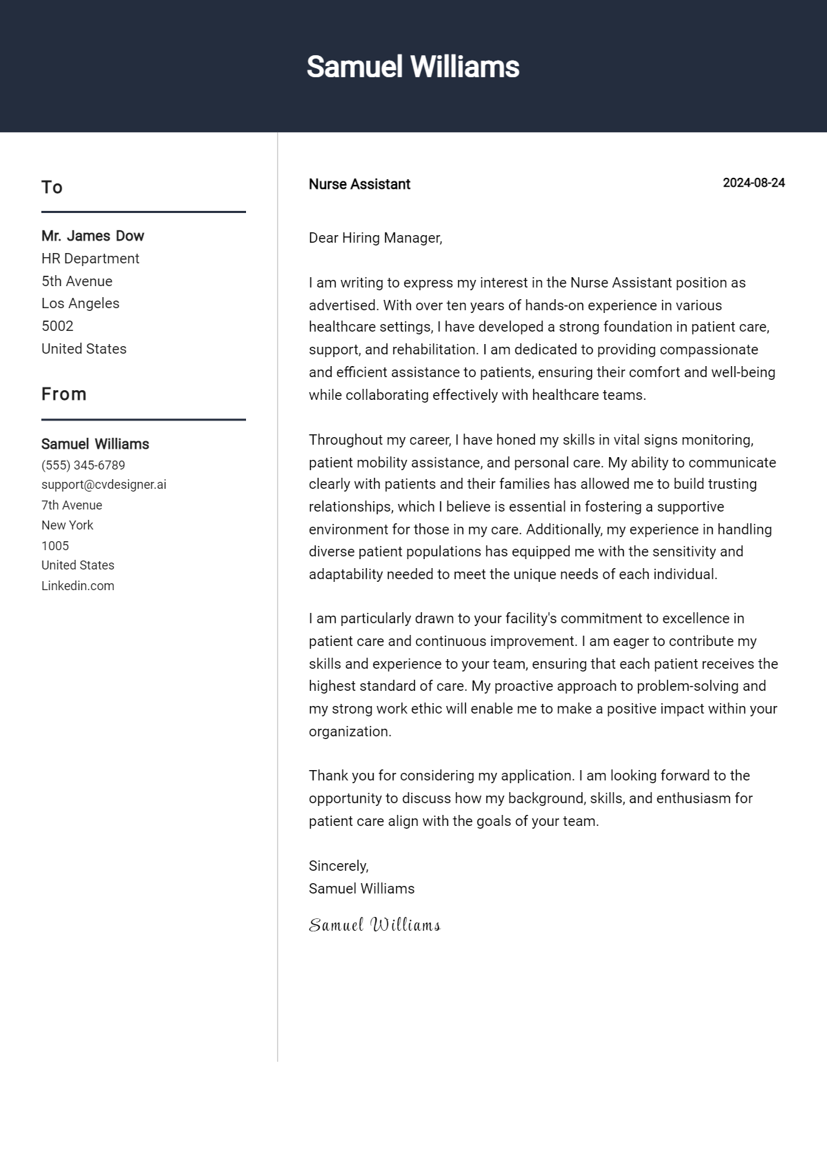 27 Nurse Assistant Cover Letter Examples for 2026: Expert Tips & Templates Preview