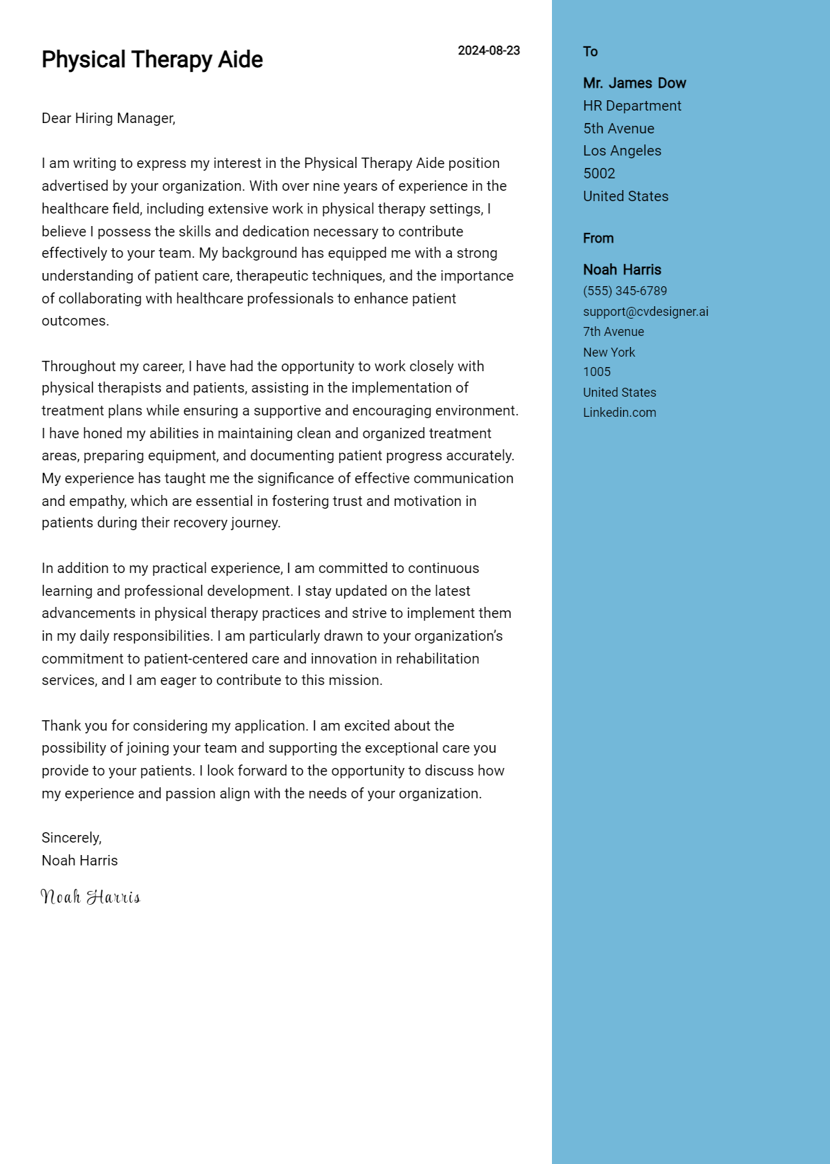 Physical Therapy Aide Cover Letter Example for 2026: Expert Tips & Templates Preview