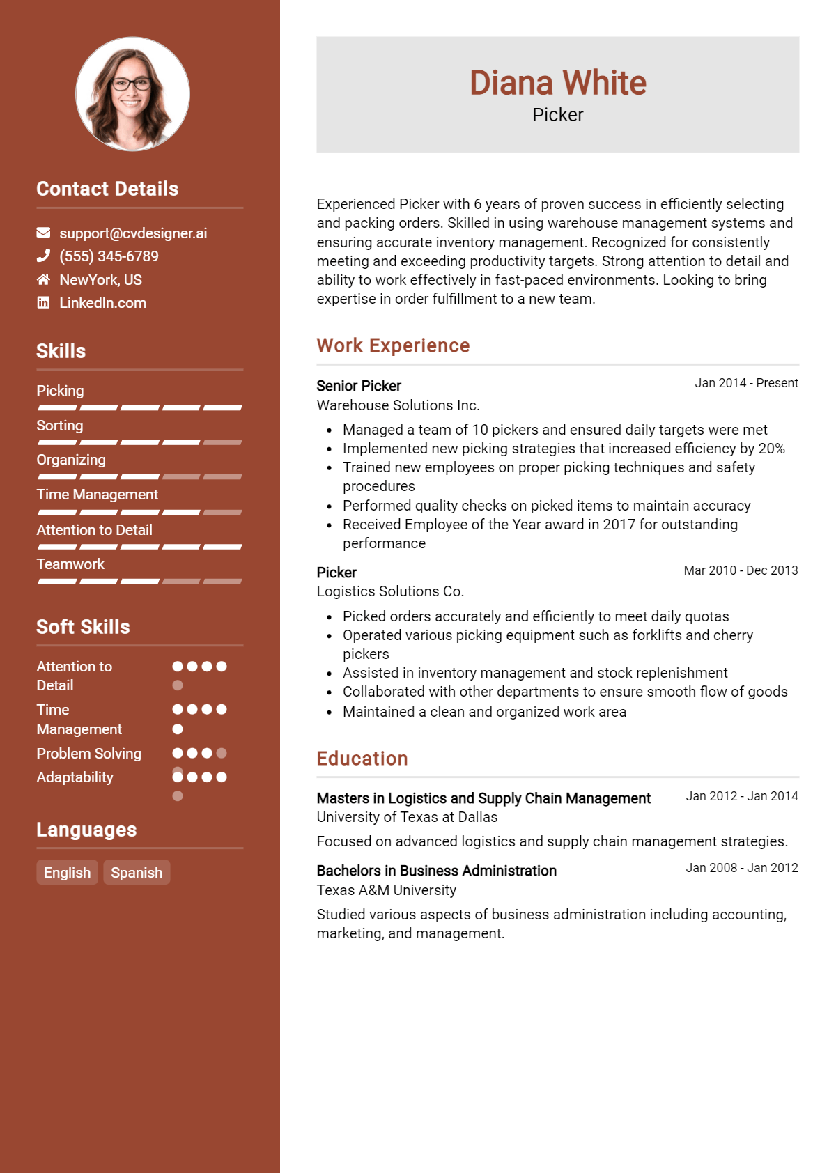 Picker Resume Example for 2026: Samples & Best Practices Preview