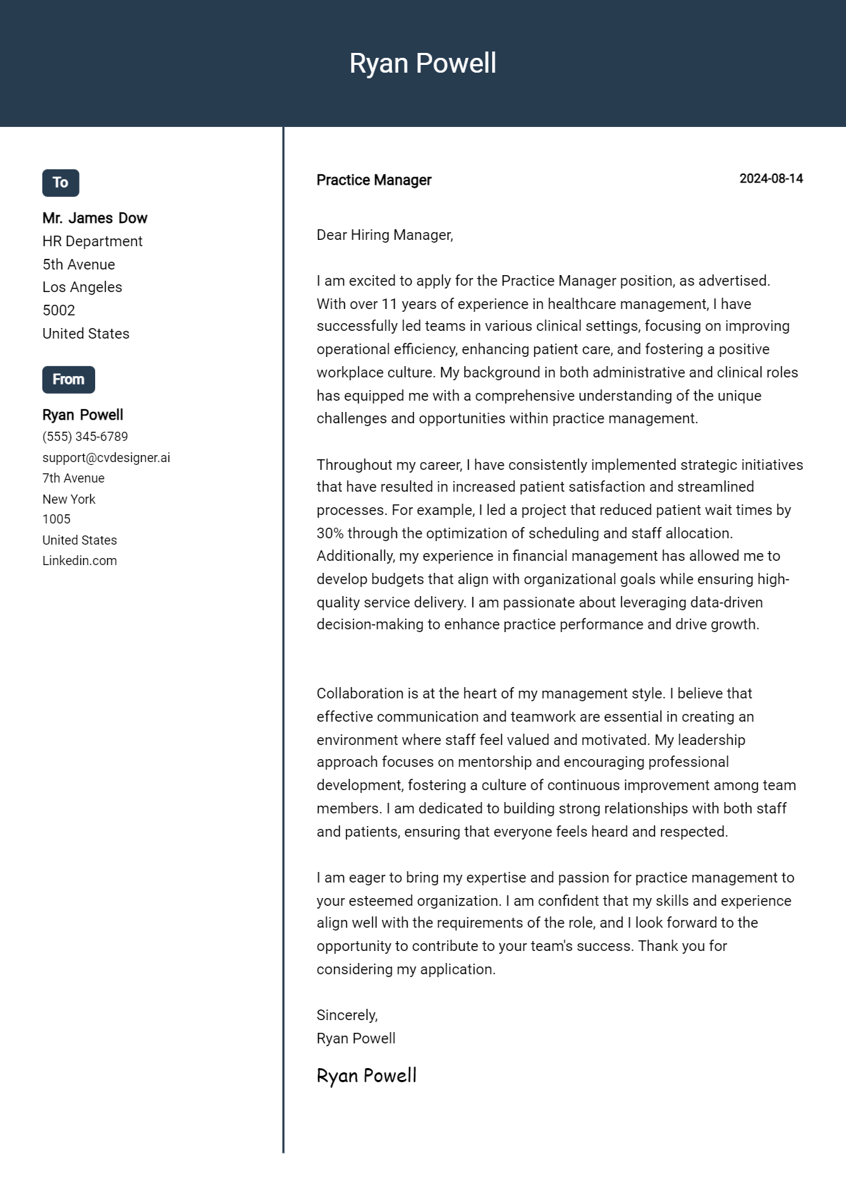 Practice Manager Cover Letter Example for 2026: Expert Tips & Templates Preview