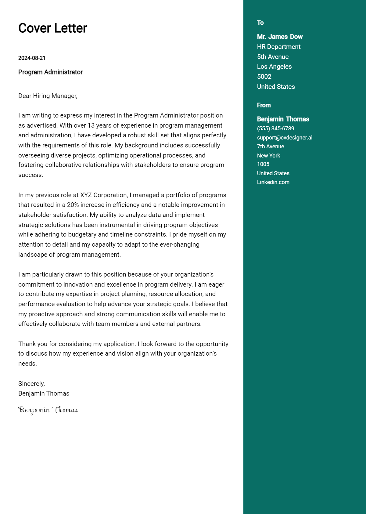 19 Program Administrator Cover Letter Examples for 2026: Top CV Skills Preview