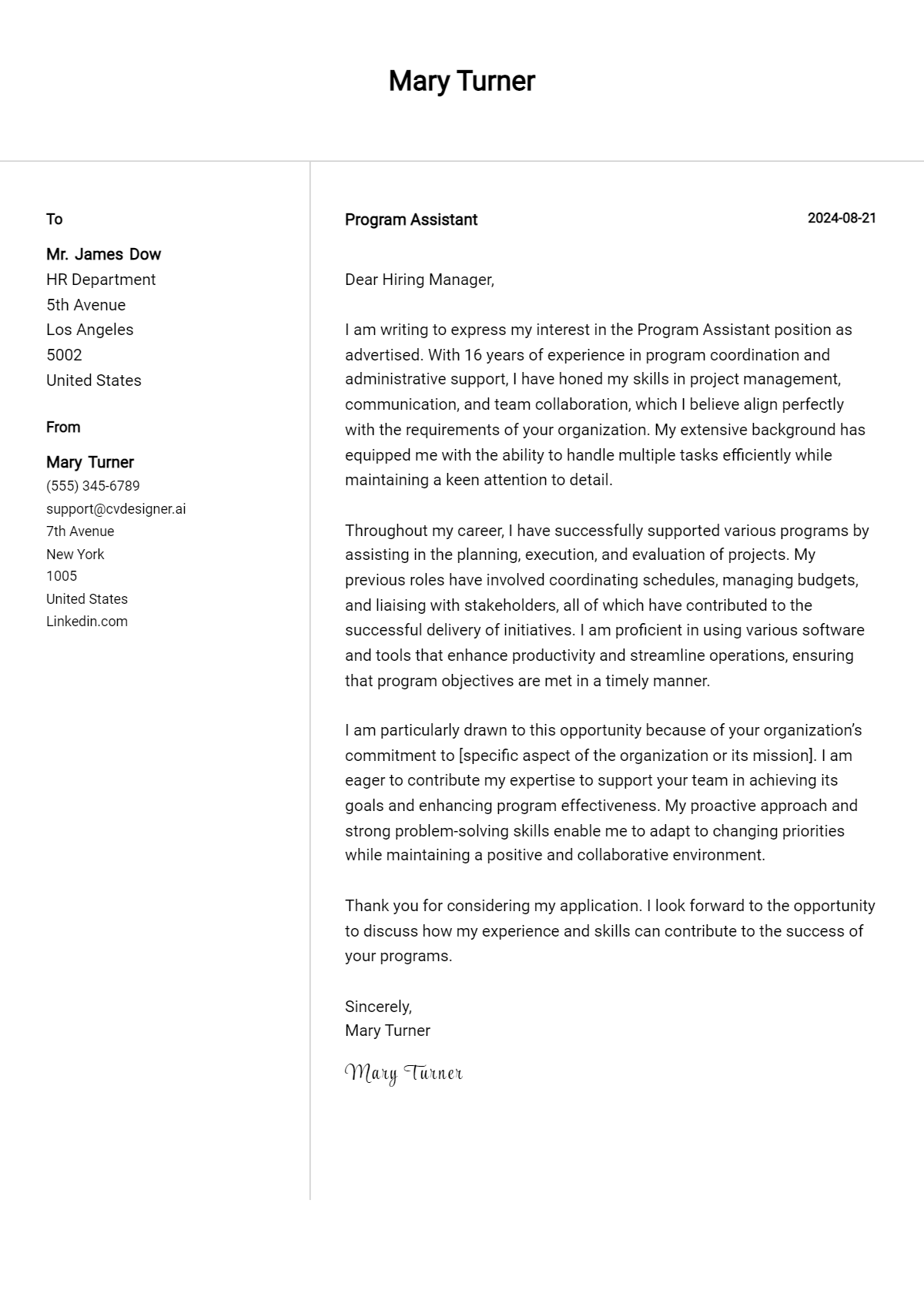 19 Program Assistant Cover Letter Examples for 2026: Expert Tips & Templates Preview