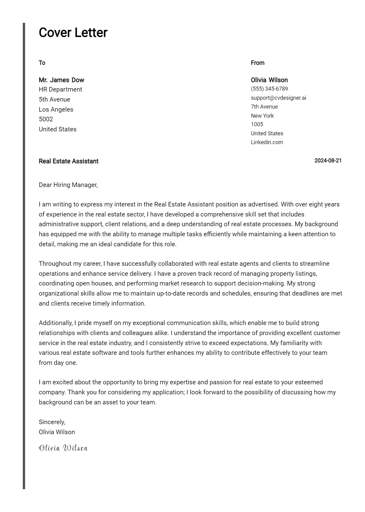 Real Estate Assistant Cover Letter Example for 2026: Expert Tips & Templates Preview