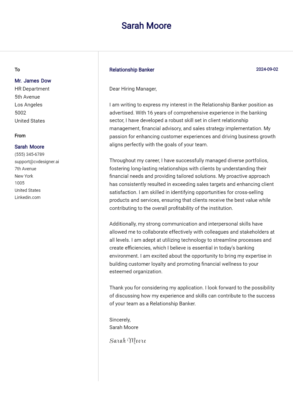 16 Relationship Banker Cover Letter Examples with Writing Tips for 2026 Preview