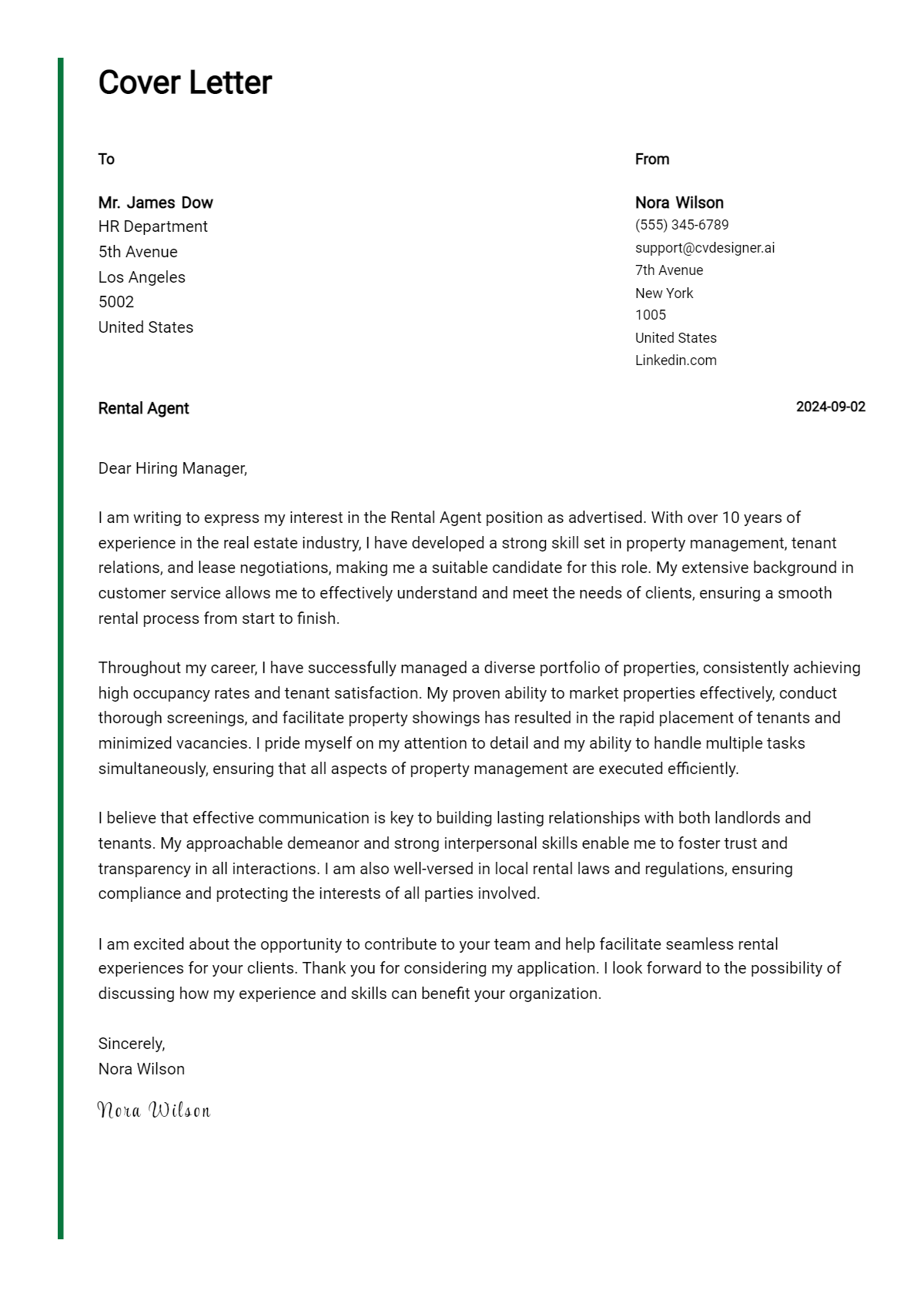 Rental Agent Cover Letter Example for 2026: Proven Tips Preview