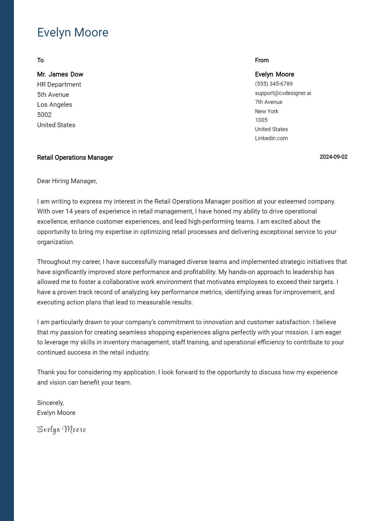 18 Retail Operations Manager Cover Letter Examples for 2026 Preview