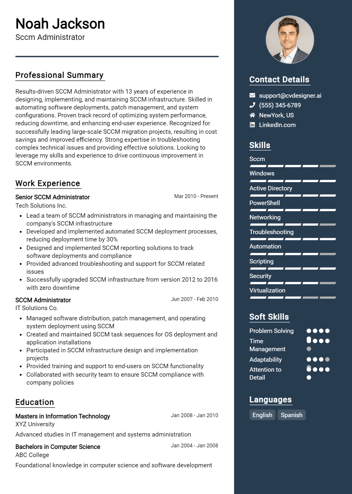 SCCM Administrator Resume Example for 2026: Top Templates Preview