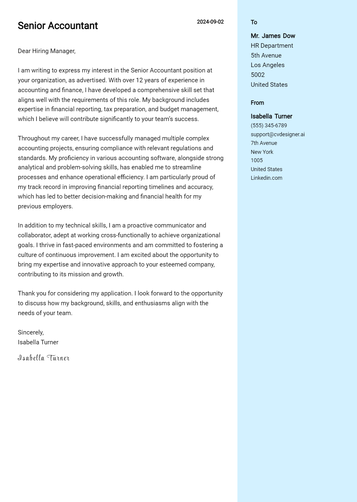 29 Senior Accountant Cover Letter Examples for 2026: Proven Tips Preview