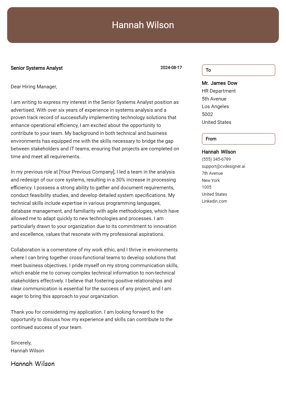 28 Senior Systems Analyst Cover Letter Examples for 2026: Free Templates Preview