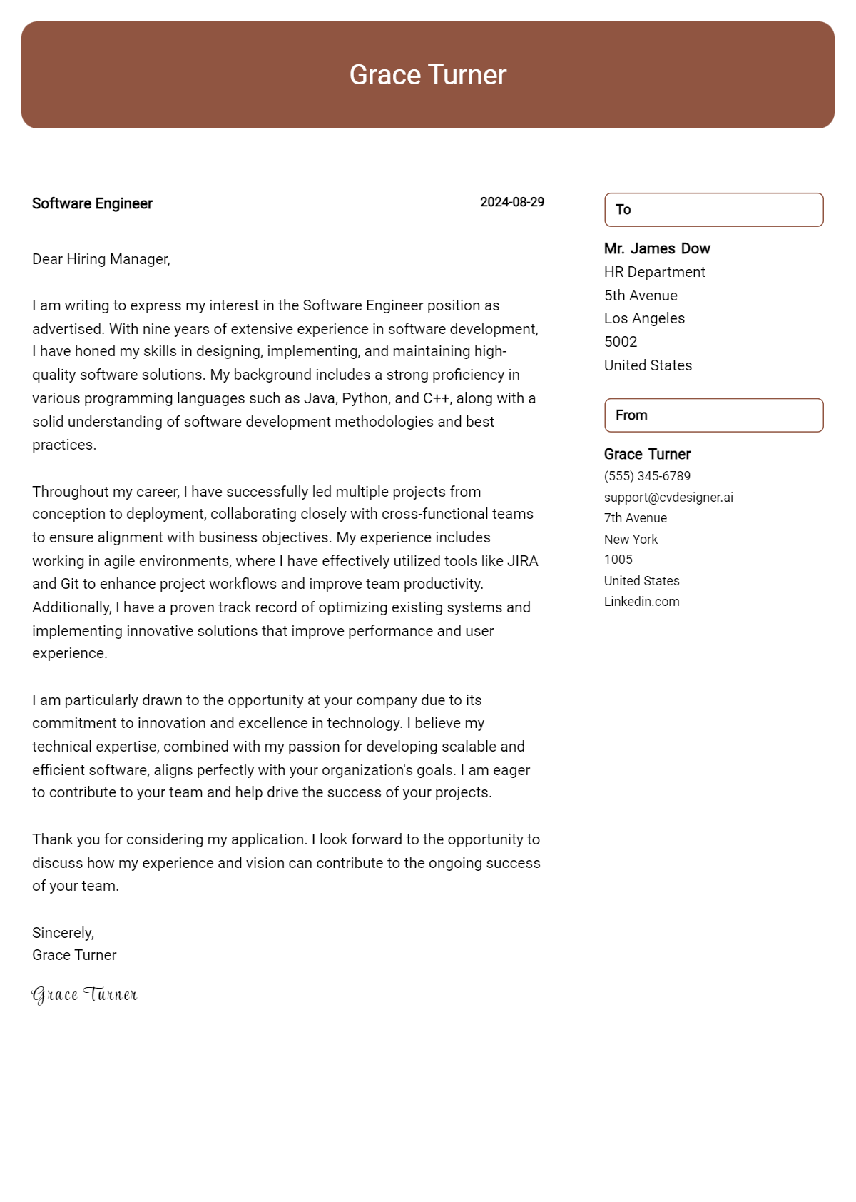 Software Engineer Cover Letter Example for 2026: Ultimate Guide Preview