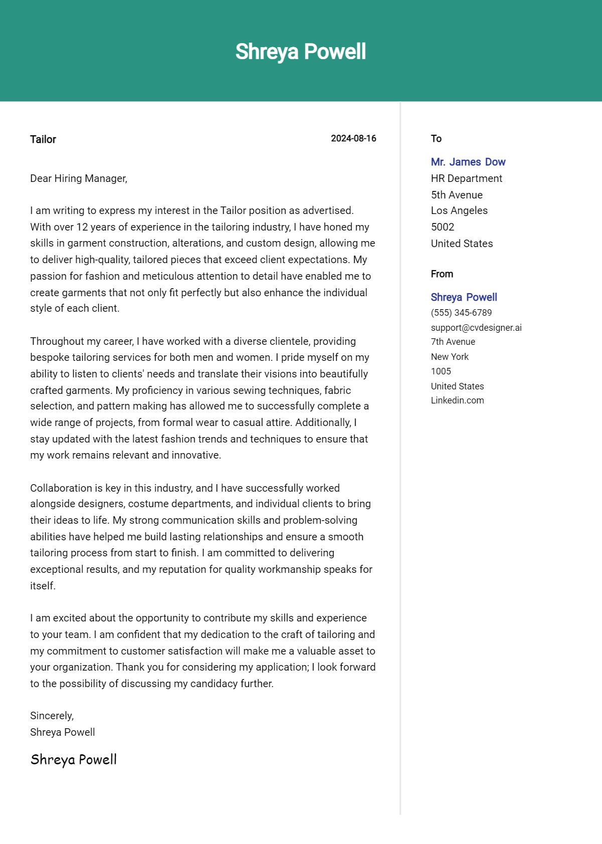 Tailor Cover Letter Example for 2026: Proven Tips Preview