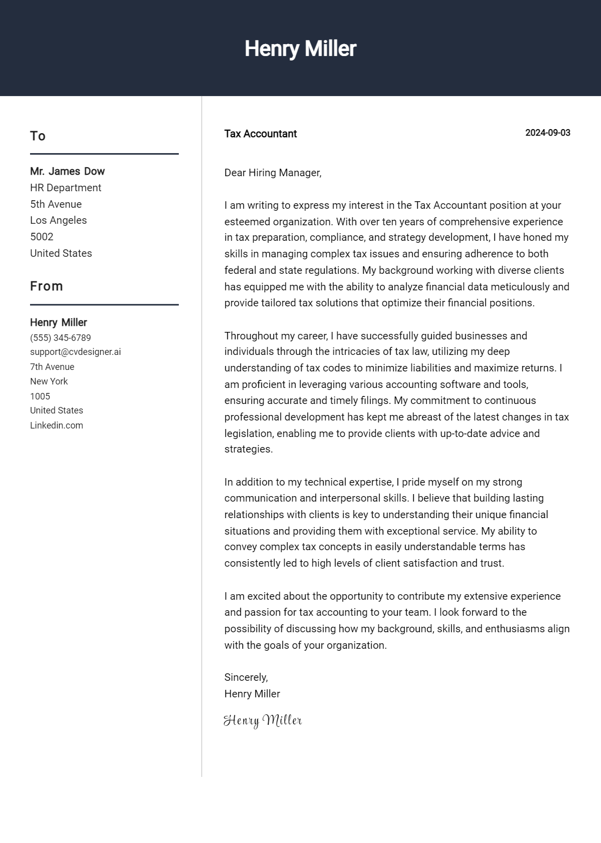 18 Tax Accountant Cover Letter Examples for 2026: Proven Tips Preview