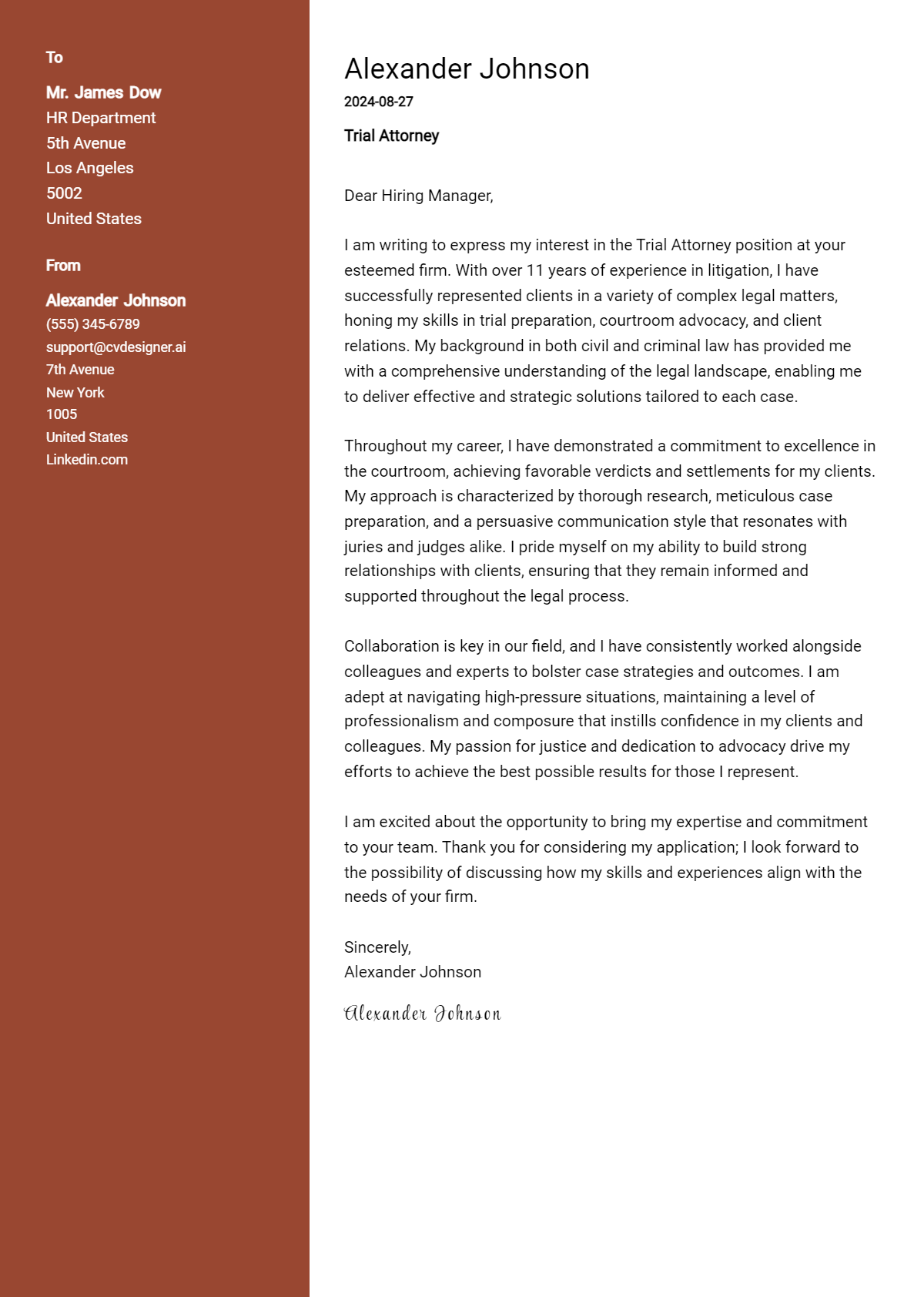 12 Trial Attorney Cover Letter Examples with Writing Tips for 2026 Preview