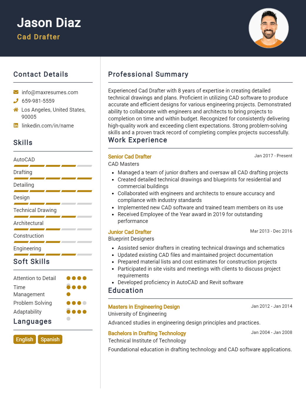 cad-drafter-resume-sample