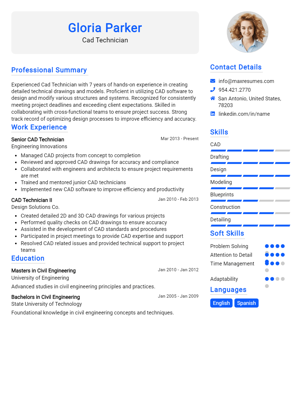 cad-technician-resume-sample