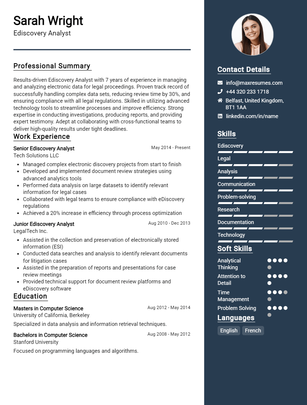 ediscovery-analyst-resume-sample