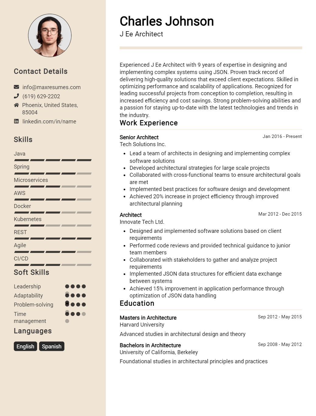 j2ee-architect-resume-sample