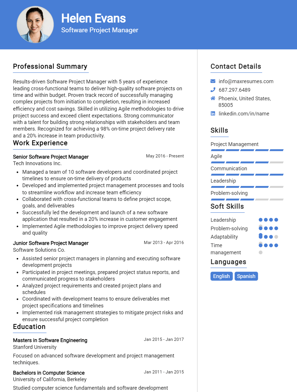 project-manager-resume-sample