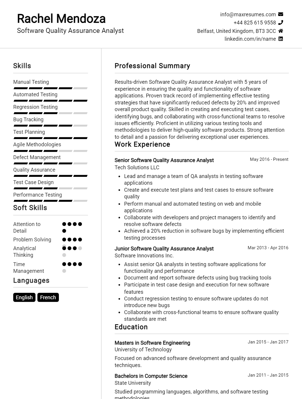quality-assurance-analyst-resume-sample