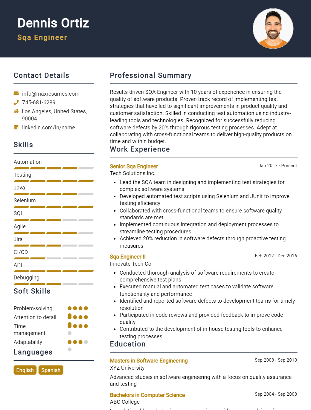 sqa-engineer-resume-sample
