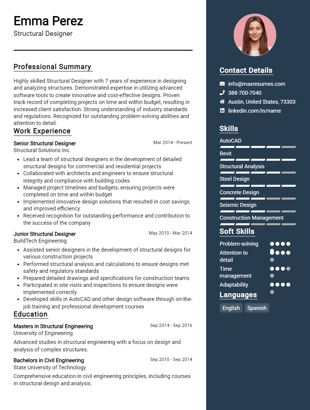 structural-designer-resume-sample