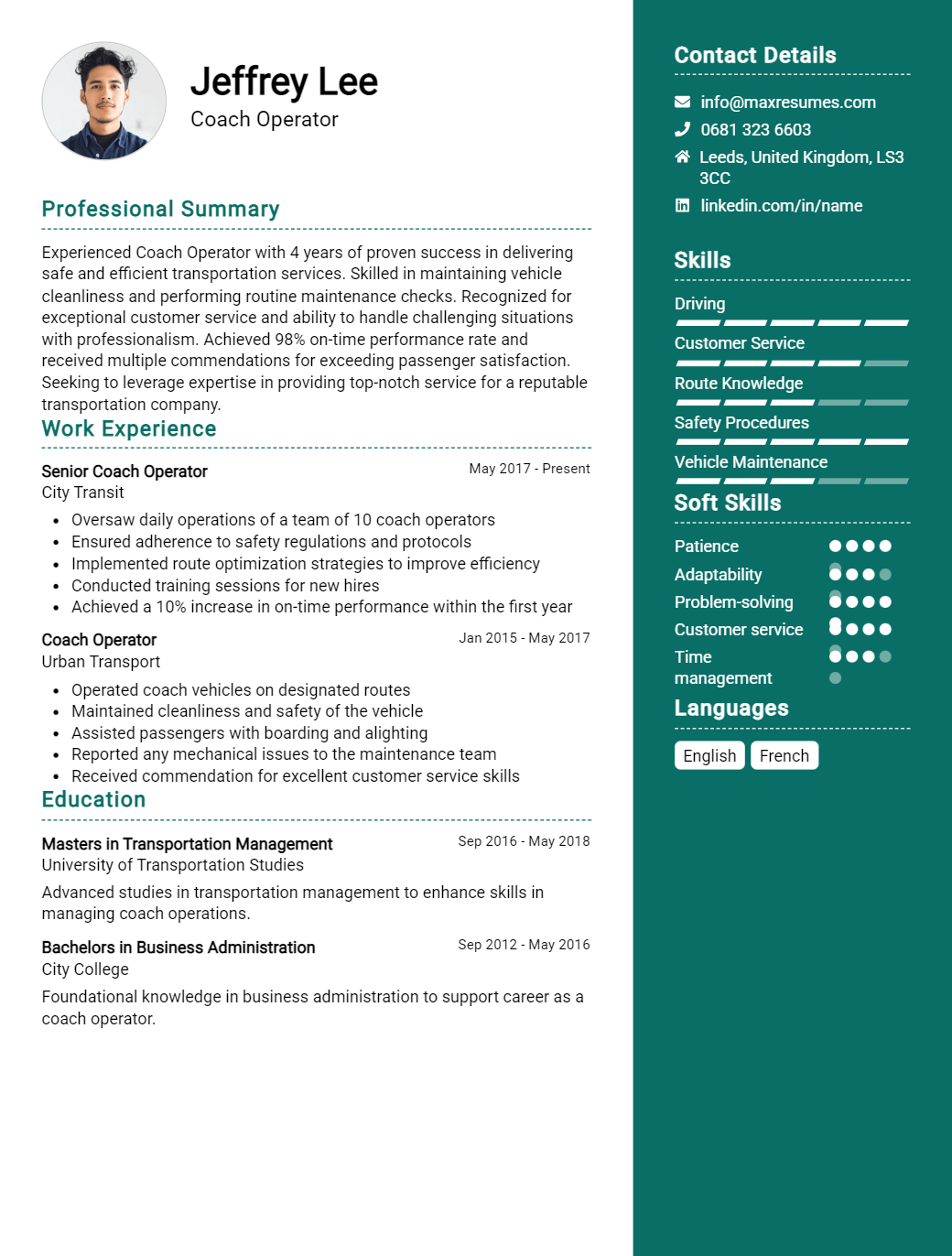 coach-operator-resume-sample