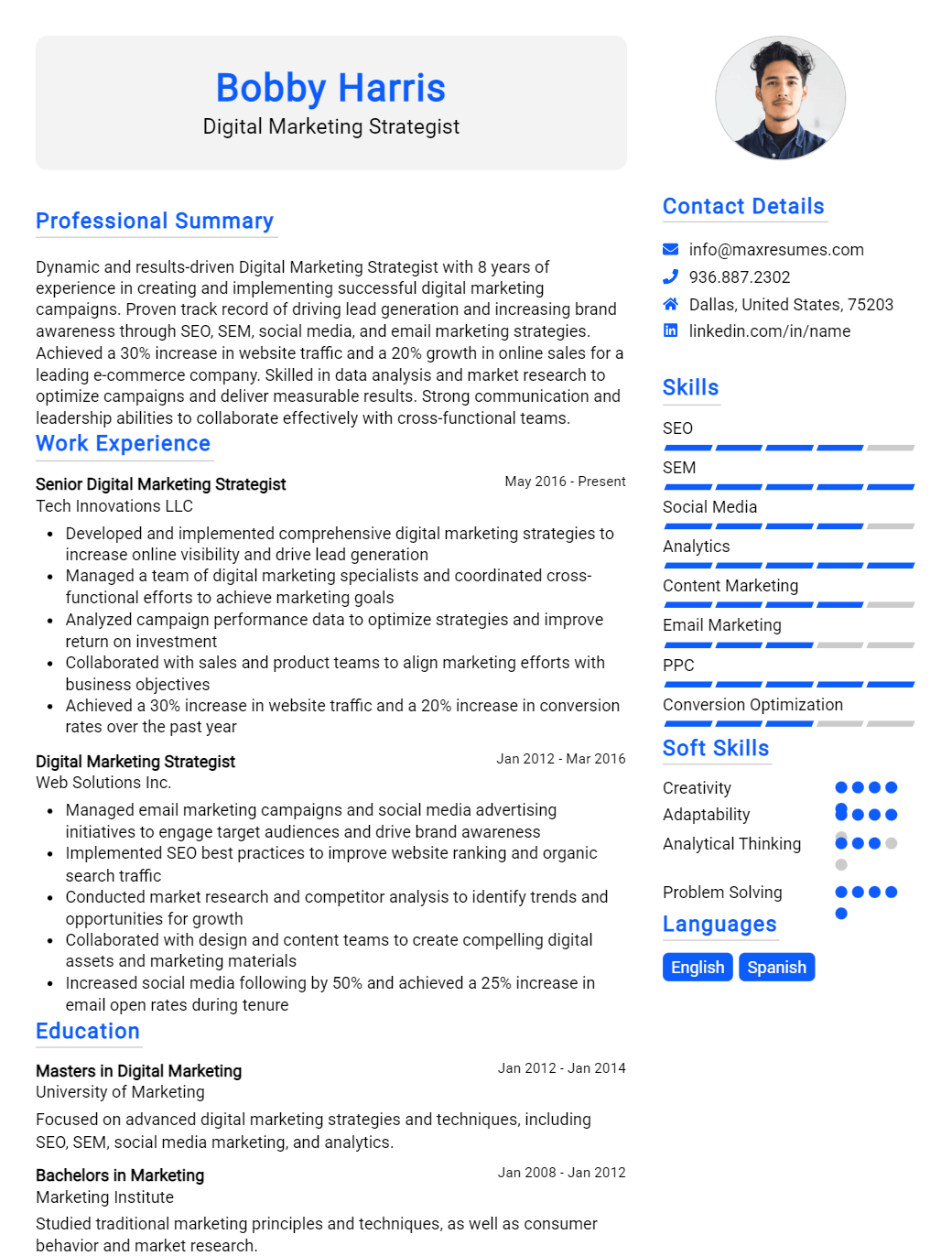 digital-marketing-strategist-resume-sample