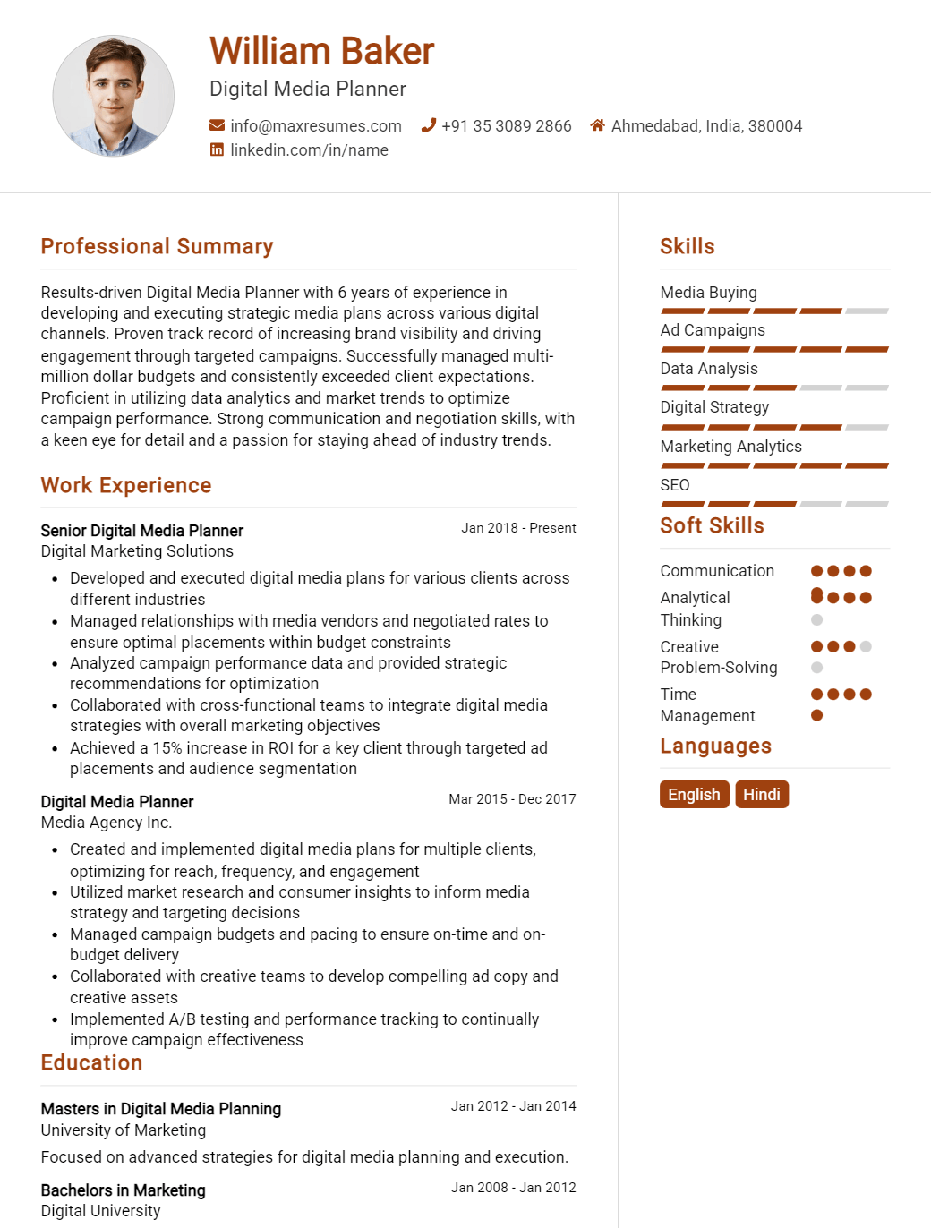 digital-media-planner-resume-sample