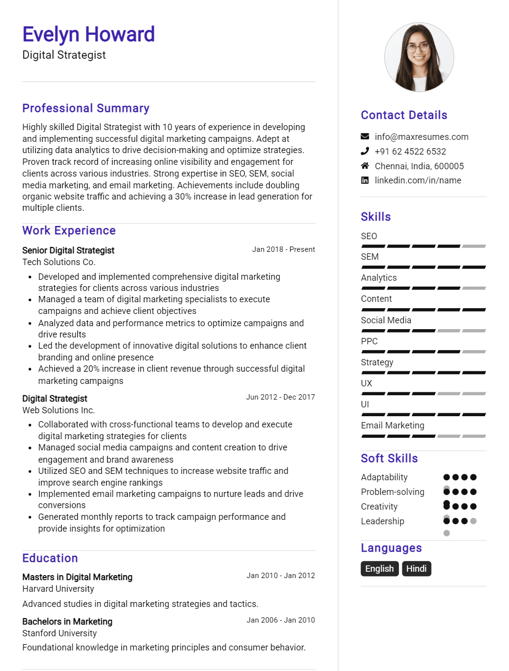digital-strategist-resume-sample