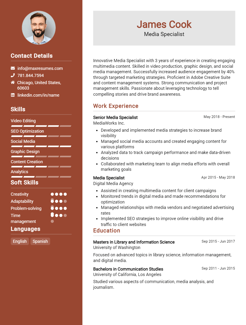 media-specialist-resume-sample