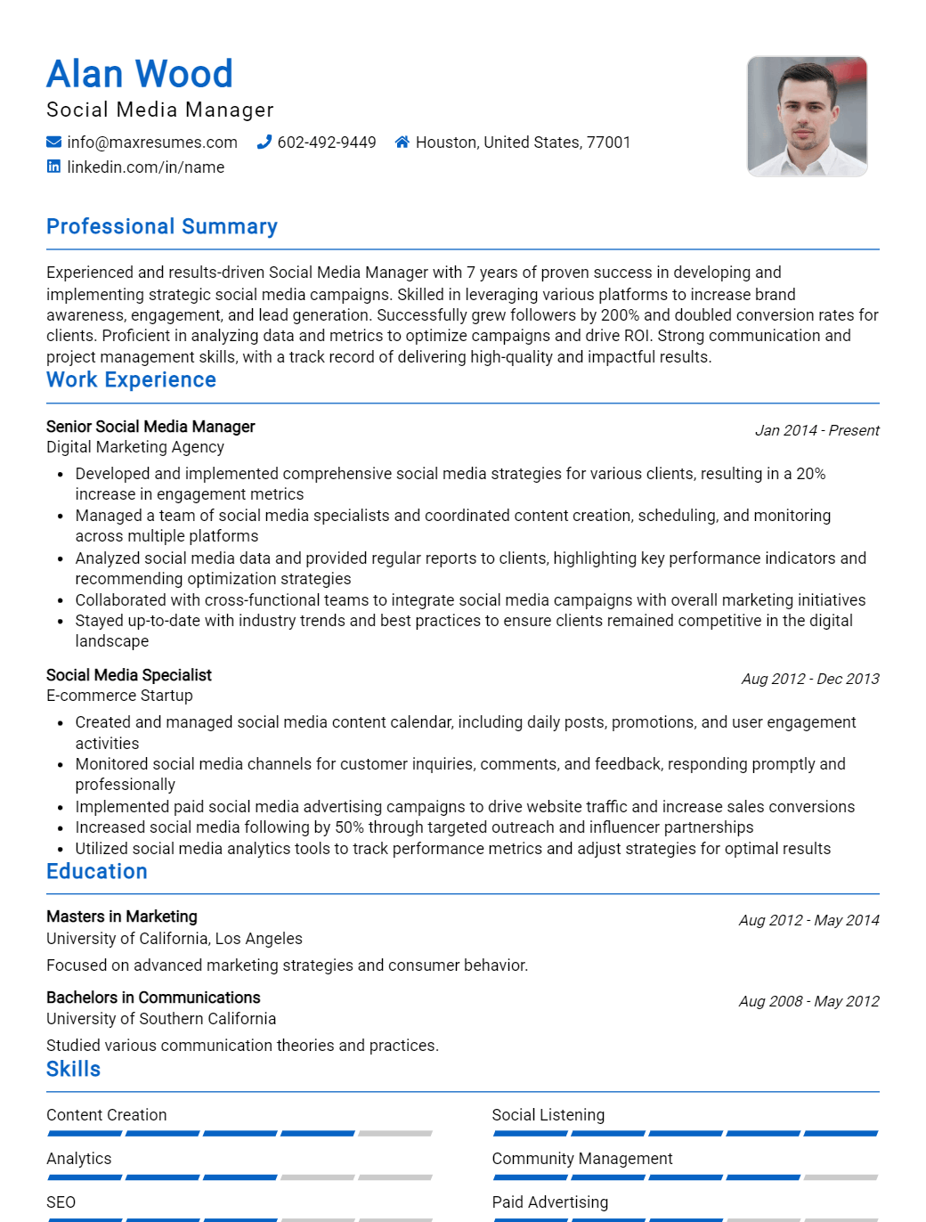 social-media-manager-resume-sample