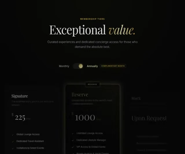Pricing - Luxury