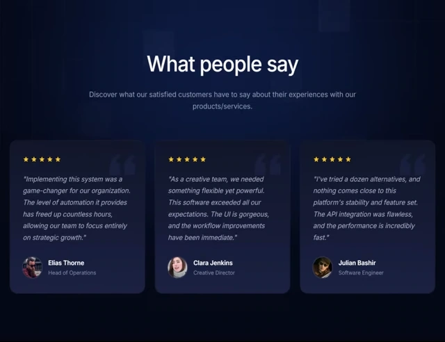 Testimonials - Matrix
